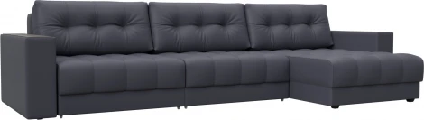 Диван угловой с декором Лига-049 НПБ Лонг Лига Диванов (Экокожа) арт.128308