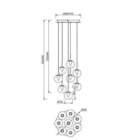 Подвесной светильник светодиодный Mantra Andromeda 9079