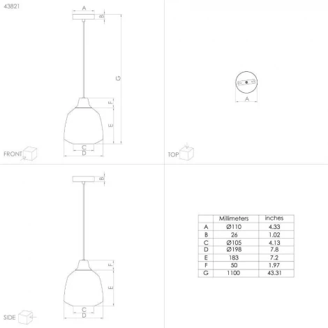 Подвесной светильник Eglo Sedbergh 43821 (220V, на проводе)