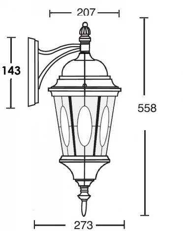 Настенный фонарь уличный ASTORIA 2M 91402M Bl овал Oasis Light (220V, фонарь, IP44)