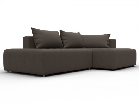 Диван угловой Лига-103 НПБ угол правый (ДСП,Брус,Фанера,Рогожка/Коричневый) Лига Диванов 134810