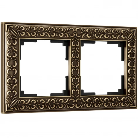 Рамка на 2 поста (бронза) W0021512 (a050947)