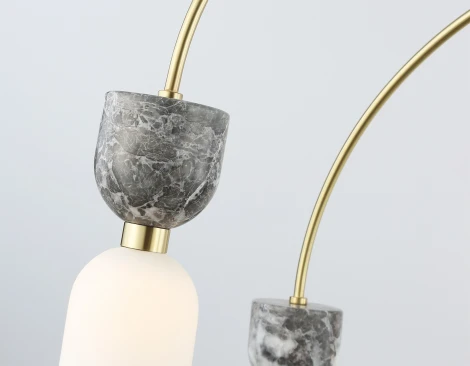 Потолочная люстра на штанге с мрамором Ambrella Ceramo Modern LH53333
