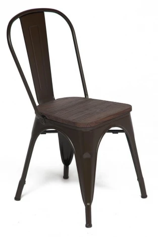 Стул VIP Loft Chair (mod. 011) металл/сиденье: дерево береза, 36*36*85см, коричневый/brown Tetchair 10705