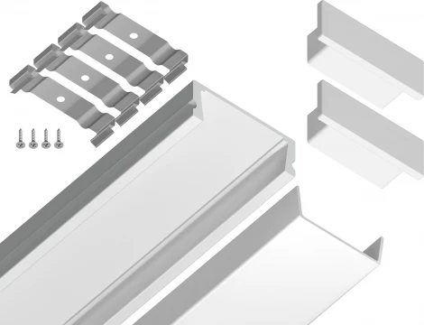 Алюминиевый профиль накладной для светодиодной ленты до 11мм Ambrella Illumination GP1700WH