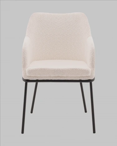 Стул с подлокотниками Кози new ткань букле молочный Stool Group арт.УТ000040875