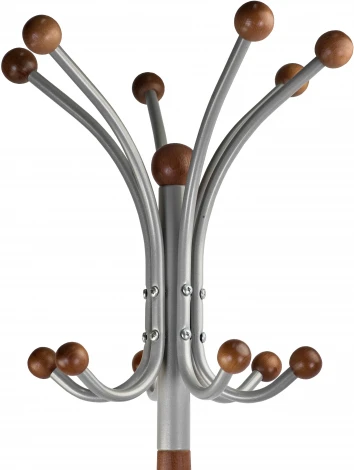 Вешалка напольная Д 2 металлик/ средне-коричневый от фабрики Mebelik