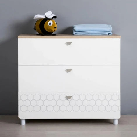 Комод Эльга (Эльга белый шагрень / дуб белый exclusive) Mobi арт.518261