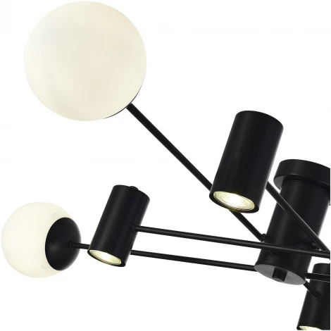 Потолочная люстра Evoluce Raito SLE1105-402-08 Черный/Белый GU10+E27 4+4*5+60W