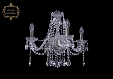 Подвесная люстра Art Classic 11.12 11.12.4.165.Br.Sp (220V, хрусталь, на цепи, подсвечник, свеча)