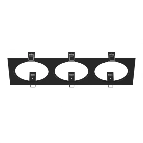 Рамка для трех встраиваемых светильников Lightstar Intero, прямоугольник, черный