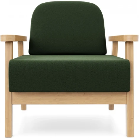 Кресло Arsko Флори береза велюр зеленый