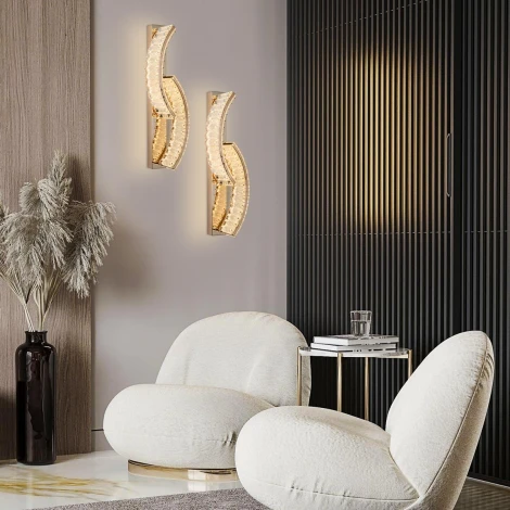 Бра светодиодное хрустальное с регулировкой цветовой температуры Modelux MODELUX ML.756.02 GD