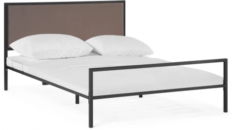 Двуспальная кровать Woodville Эгерт 160х200 черный / dark brown 552924