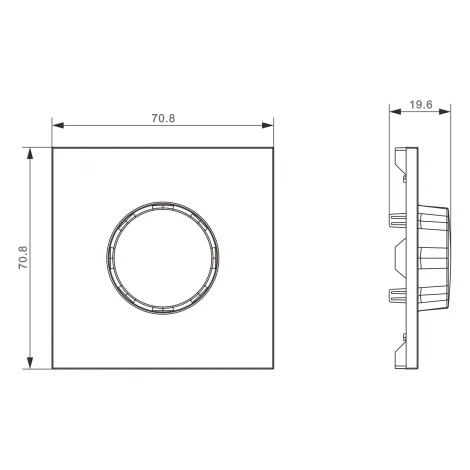 Накладка для светорегулятора поворотного, слоновая кость Donel S08 DS65055