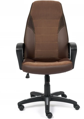 Кресло INTER кож/зам/флок/ткань, коричневый, 36-36/6/TW-24 Tetchair 15028
