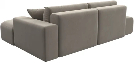 Диван угловой Лига-036 НПБ Модерн правый угол (Бежевый/Микровельвет) Лига Диванов арт.121398