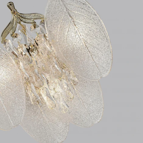 Бра Odeon Light Tears 5049/3W золото/прозрачный/металл/хрусталь/стекло E14 3*40W (220V, подвески, лепестки)