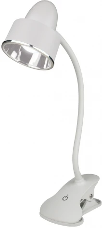 Интерьерная настольная лампа на прищепке Uniel TLD-557 Beige/LED/350Lm/5500K/Dimmer (220V, диммер, сенсорный выключатель)