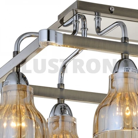 Потолочная люстра N-Light 411 411-06-53CAB chrome + antique brass