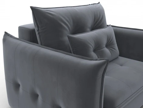 Кресло Лига-100 НПБ (ДСП,Фанера,Велюр/Серый) Лига Диванов 136995