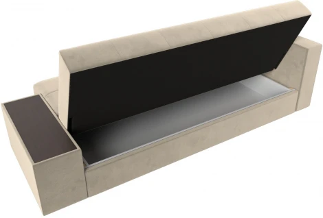 Диван-книжка Лига-020 стол слева (Бежевый,Зеленый/Микровельвет) Лига Диванов арт.118489L