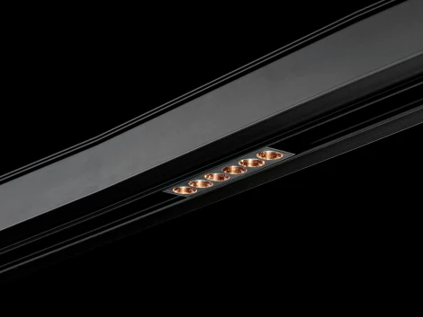 Трековый светильник светодиодный, магнитный, черный, 6Вт, 48V IP20 3000К Lumker SY-LINK SY-LINK-110-BL-6-WW