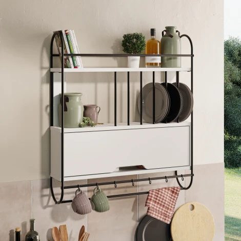 Шкаф настенный HOLI KITCHEN SHELF LEVE (ЛДСП/Белый) арт.LEV00945