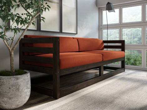 Диван Arsko Магнус Б венге велюр терракотовый