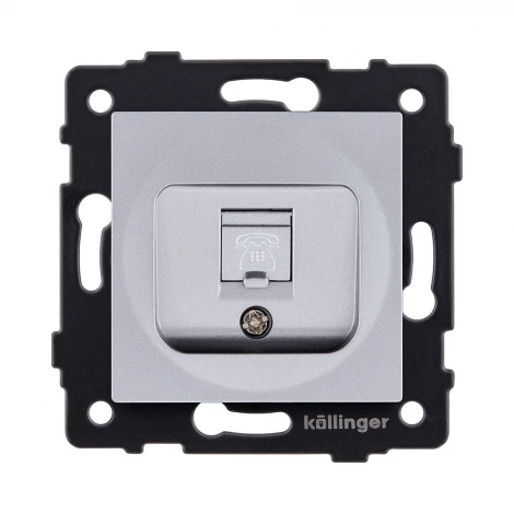 Розетка телефонная RJ11 серый Kollinger REA-009GY для Aspekt, Eleganz, Reflex