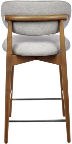 Стул полубарный Bradexhome Lucas 3 серый букле ножки цвета орех