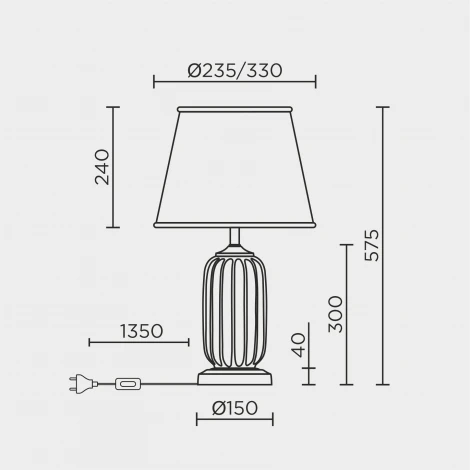 Интерьерная настольная лампа Modelux ML.6123.01TL WH