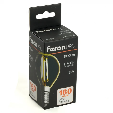 Лампа светодиодная E14 6W Feron LB-1706 51256