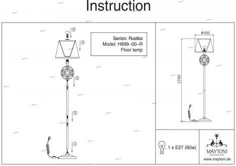 Торшер Maytoni Rustika H899-00-R