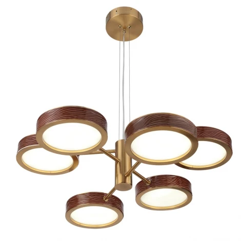 Подвесная люстра Odeon Light Riviera 5450/99LB коричневый/античная бронза/металл/керамика/хрусталь/акрил LED x 99W 2000К/3000K/4000K/переключ