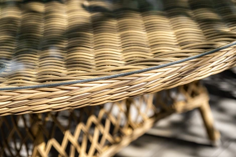 Обеденная группа плетеная, цвет соломенный 4SIS Эспрессо-150 L ECL6T-7-SET