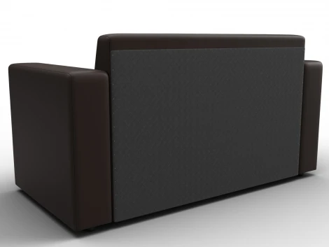 Диван прямой Лига-093 (ДСП,Брус,Фанера/Пластик/Экокожа/Коричневый) Лига Диванов 132457