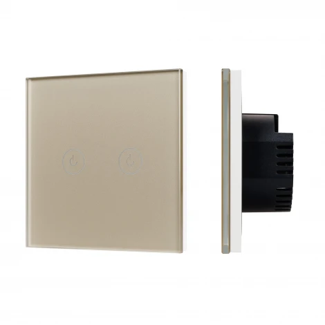 Выключатель сенсорный SWT-OMALI-S02-ZB-GD (250V, 10A, Zigbee) (Arlight, Стекло) 050038