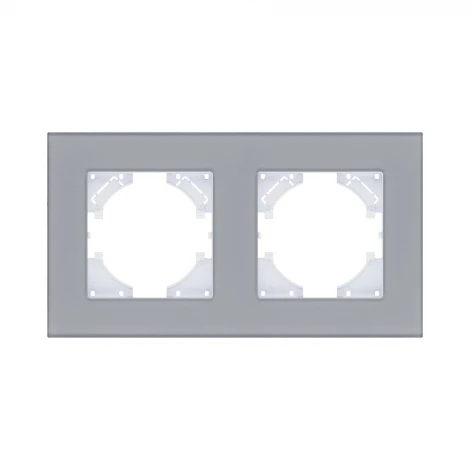 Рамка 2-постовая стекло серый Kollinger Reflex MG RM2GY