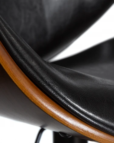 Стул барный JACK BLACK (цвет черный глянец PU ABD 002)