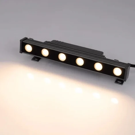 Линейный прожектор LED AR-LINE-300-6W Warm2700 (GR, 15 deg, 230V) (Arlight, IP65 Металл) 051768
