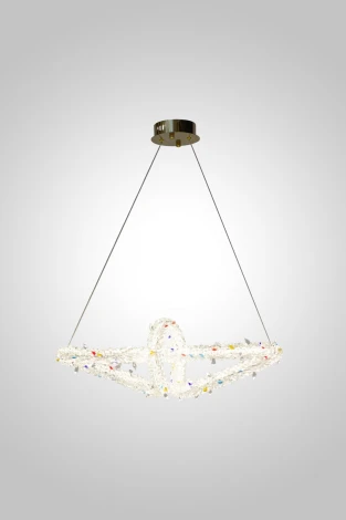 Подвесная люстра AM Group OVALE GD D600 (220V, на тросе)