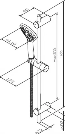 Душевой гарнитур AM.PM Gem F0190022