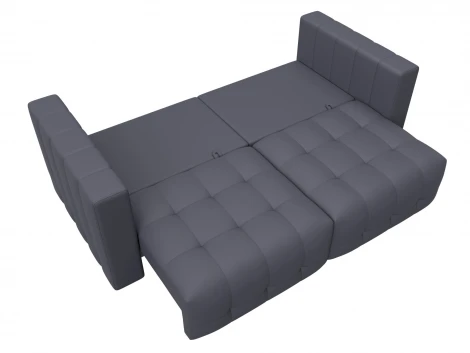 Диван прямой Лига-052 НПБ (ЛДСП,Брус,Фанера/Пластик/Экокожа/Серый) Лига Диванов 129905