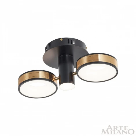 Потолочный светильник круглый Arte Milano 271040/2R BK/GD (LED, 220V)