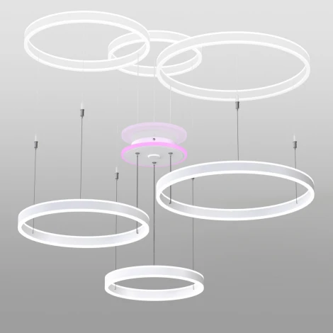 Подвесная люстра RGB Wi-Fi Citilux Дуэт Смарт CL719A700 (LED, 220V, умный дом - Алиса, Маруся, на тросе)