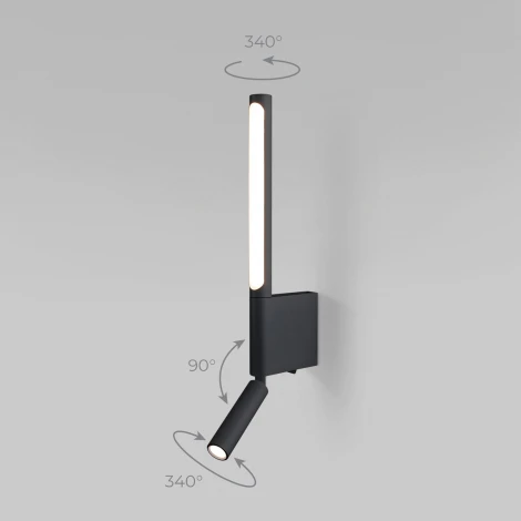 Умное бра для чтения Elektrostandard Sarca 40111/LED черный (220V, выключатель)