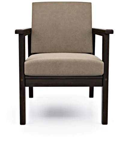 Кресло Arsko Лориан венге велюр бежевый