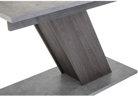 Стол на тумбе Woodville Тирион бетон чикаго серый / дуб гладстоун табак 462405