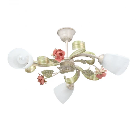 Потолочная люстра Vitaluce V1537/3PL (220V, цветы, листья, розы)